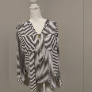 Michael Kors, XL, Striped Blouse